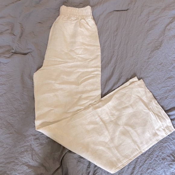 XS tan linen pant - Picture 2 of 3